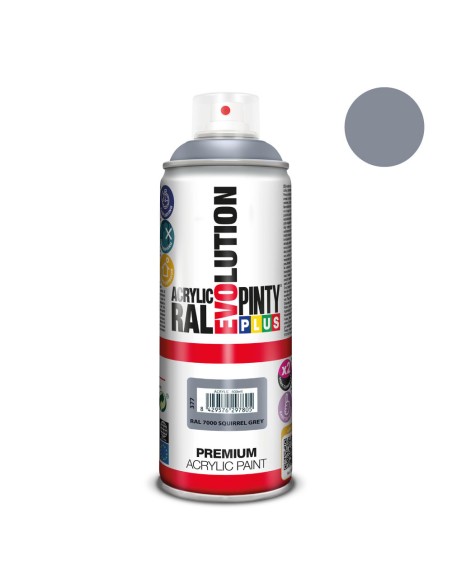 Pintura en spray pintyplus evolution 520 cc ral 7000 squirrel grey