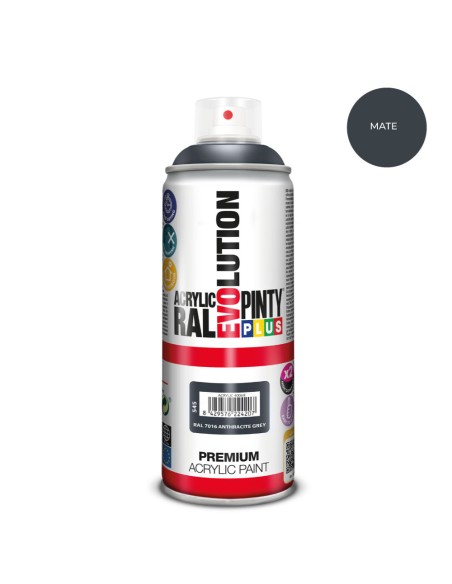 Pintura en spray pintyplus evolution 520 cc ral 7016 matt anthracite grey