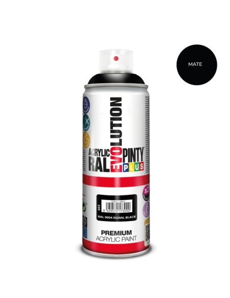 Pintura en spray pintyplus evolution 520 cc ral 9004 matt signal black