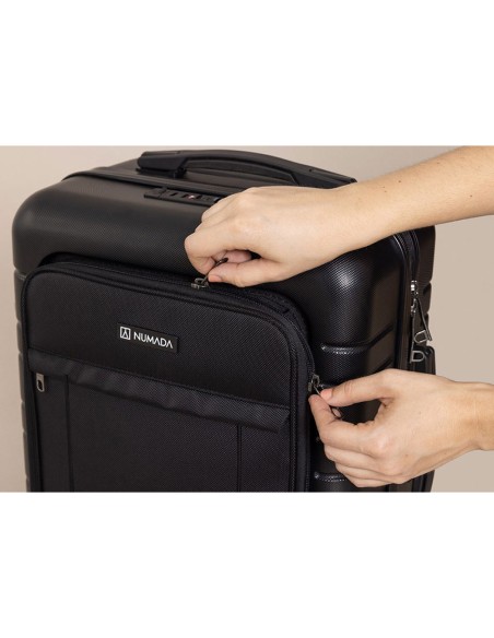 Maleta 38l de cabina t21 negra rigida business 55x35,5x23,5cm 1200608 numada