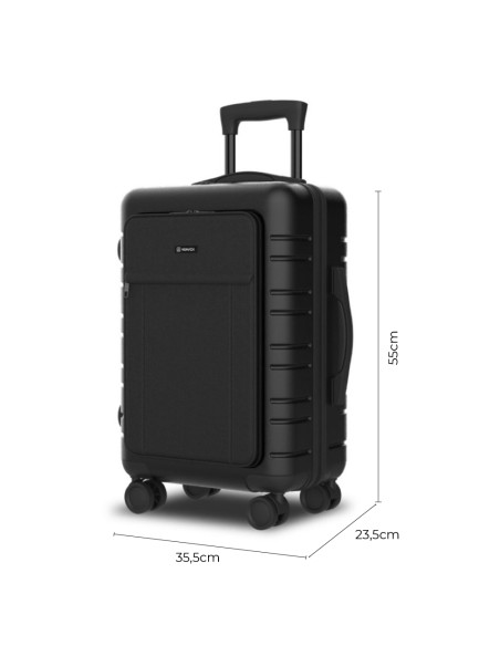 Maleta 38l de cabina t21 negra rigida business 55x35,5x23,5cm 1200608 numada