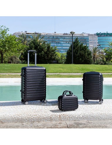 Set de maletas 3 piezas negro upfly 53cm,63c...