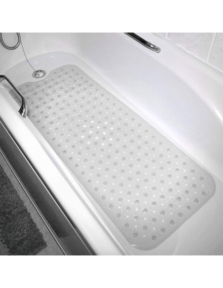 Alfombra de ducha transparente 100 x 40 cm