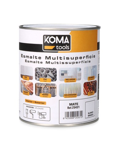 Esmalte multisuperficies blanco mate 750 ml koma tools