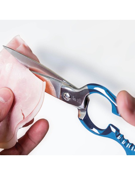 Tijera cocina varios usos inox me. 8" d 3 claveles