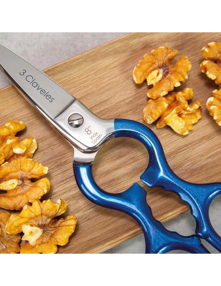 Tijera cocina varios usos inox me. 8" d 3 claveles