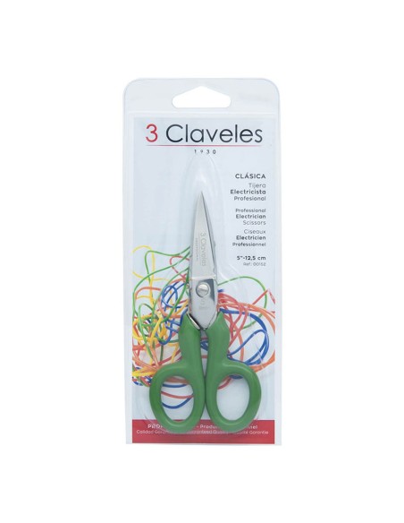 Tijera electricista clásica aislante 5" d 3 claveles