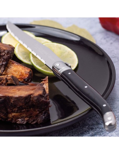 Set 4 cuchillos chuleteros bistro 11.5 cm - 4.5" d 3 claveles