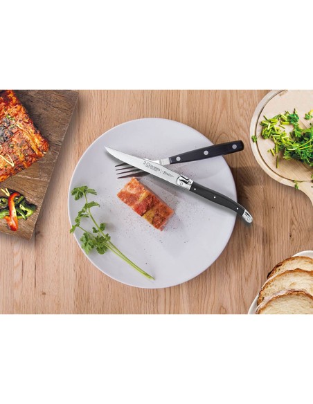 Set 4 cuchillos chuleteros bistro 11.5 cm - 4.5" d 3 claveles