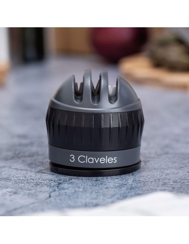 Afilador cuchillos 3 pasos ventosa 3 claveles