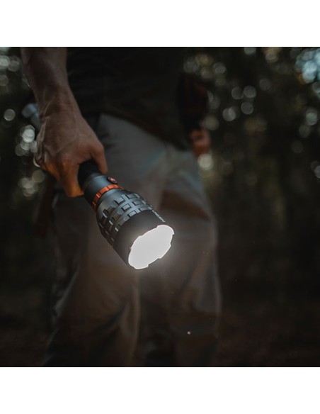 Linterna davinci 18000. recargable. bateria 26650 8 v