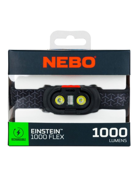 Foco frontal einstein™ 1000. flex recarg/pilas. nebo