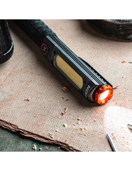 Linterna big larry pro+. lámpara+cob recagable por la compra de 6 unidades un expositor de regalo