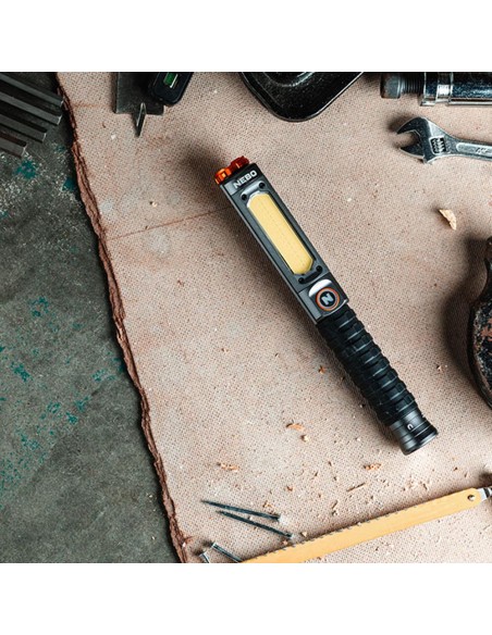 Linterna big larry pro+. lámpara+cob recagable por la compra de 6 unidades un expositor de regalo