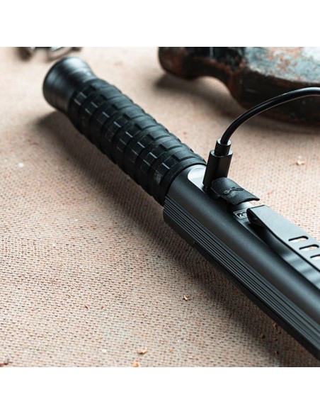 Linterna big larry pro+. lámpara+cob recagable por la compra de 6 unidades un expositor de regalo