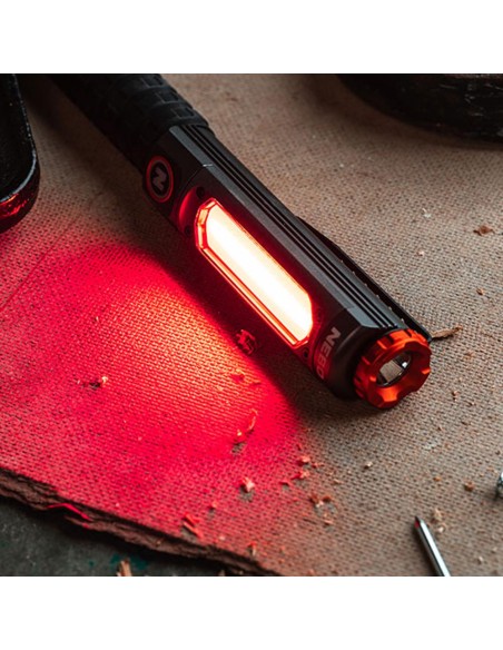 Linterna big larry pro+. lámpara+cob recagable por la compra de 6 unidades un expositor de regalo