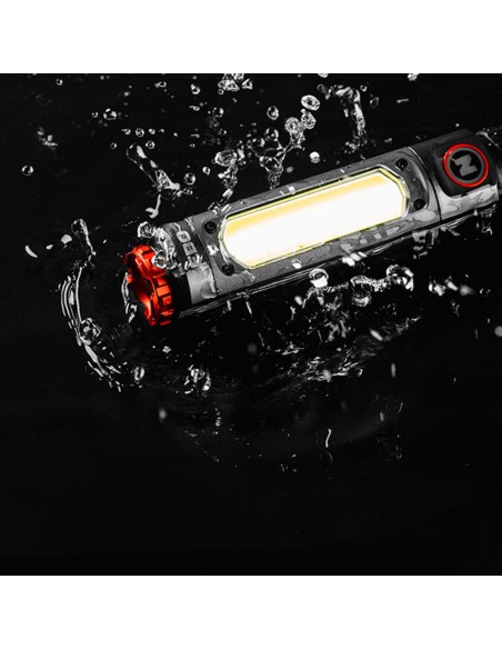 Linterna big larry pro+. lámpara+cob recagable por la compra de 6 unidades un expositor de regalo