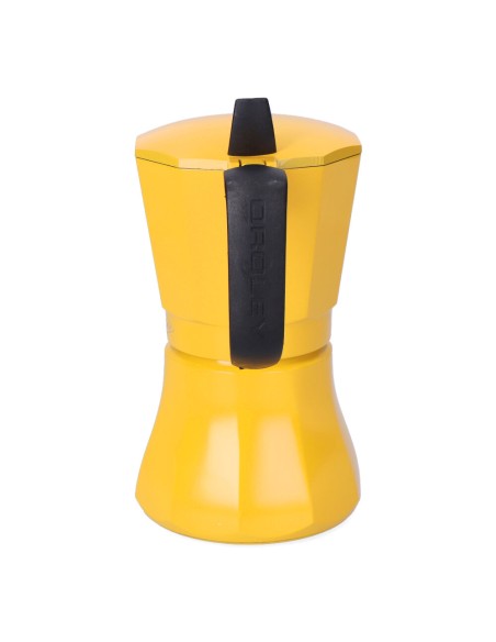 Cafetera petra mostaza de aluminio de 9 tazas