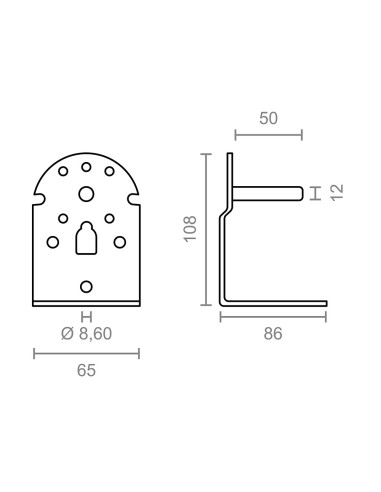 Juego de soporte eje toldo tld08 92555 micel