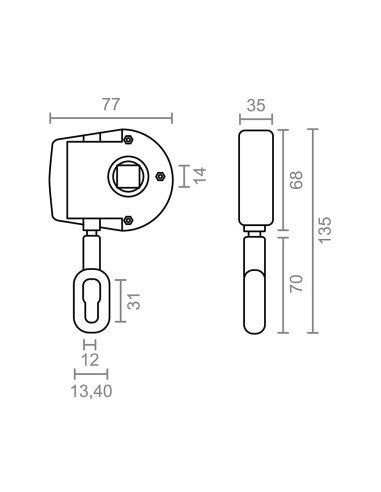Maquina enrollar toldo 1:7 tld05 92549 micel