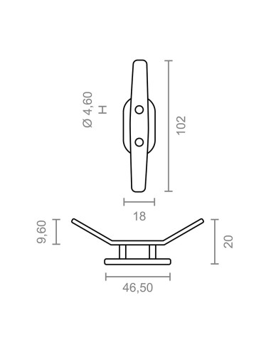 Blister de 1 polea cornamusa toldo tld15 102mm...