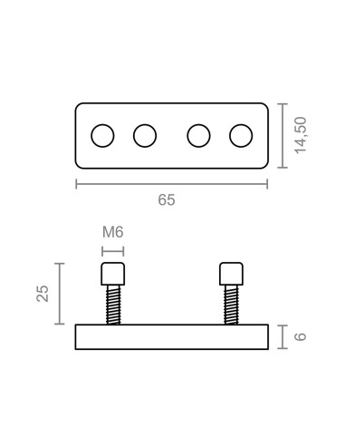 Juego de regleta pletina p/perfil toldo tld25...