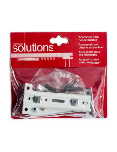 Soporte doble riel reforzado blanco (2 uds)...