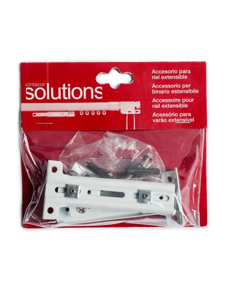 Soporte doble riel reforzado blanco (2 uds) cintacor - storplanet