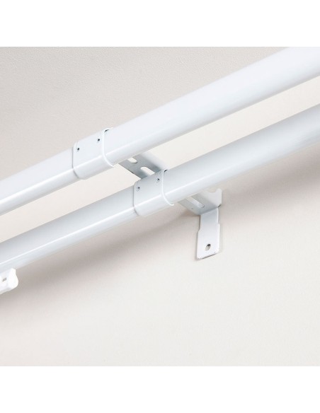 Soporte central doble riel reforzado blanco (1ud)cintacor - storplanet