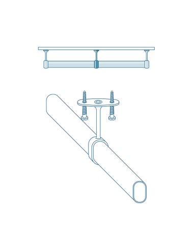 Soporte armario central ovalado blanco (1 ud)...
