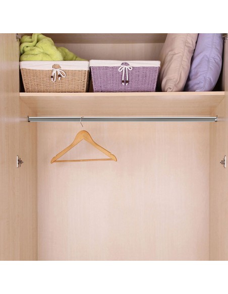 Barra armario ovalada metal blanco 100cm cintacor - storplanet