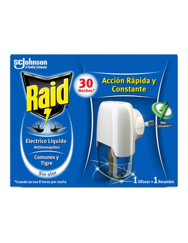 Eléctrico líquido difusor + 1 recambio para 30 noches