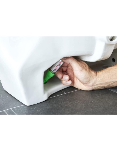 Marcador en spray pintura fluorescente a la tiza verde para agujeros perforados edding