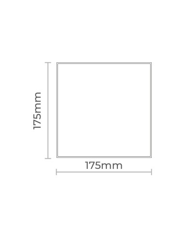 Tapa 175 x 175mm color negro mate para...