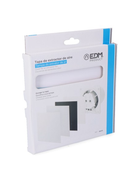 Tapa 175 x 175 mm color blanco brillante para extractor 08413 ø10cm edm