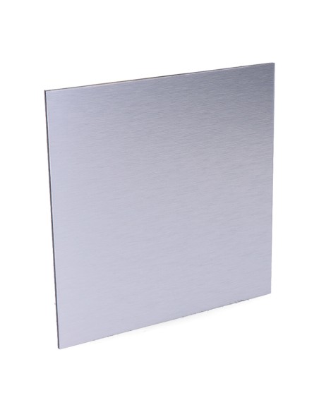 Tapa 175 x 175mm color gris aluminio cepillado para extractor 08413 ø10cm edm