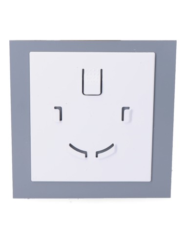 Tapa 175 x 175mm color gris aluminio cepillado...