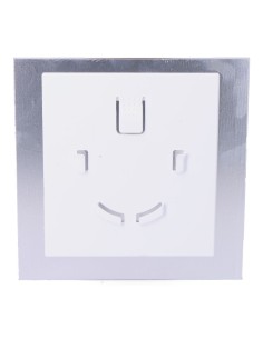 Tapa 175x175 mm cristal blanco mate para extractor 08413 ø10cm edm 2