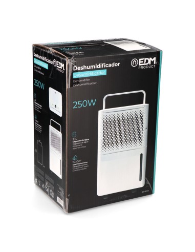 Deshumidificador 250 w 12l/día depósito 2,1l
