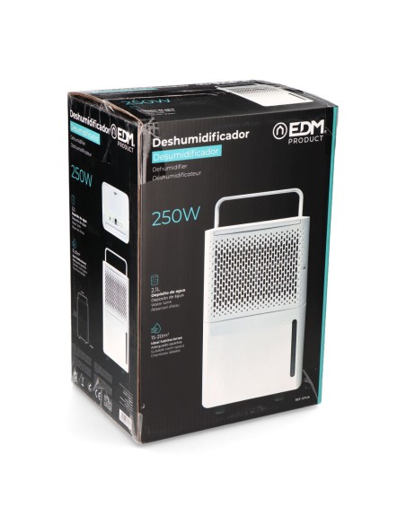 Deshumidificador 250 w 12l/día depósito 2,1l