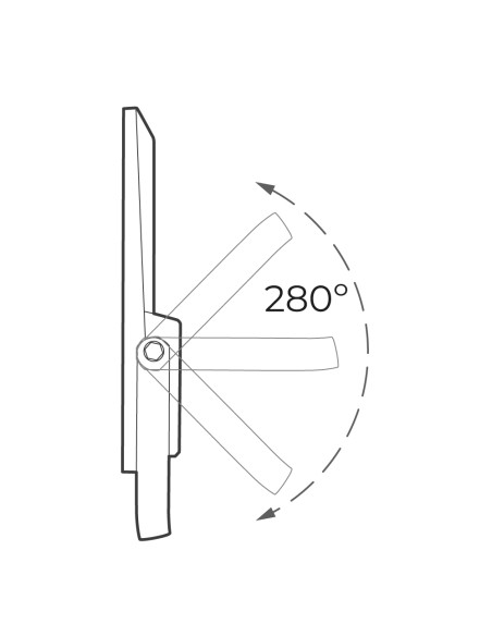 Foco proyector solar slim 100w 1.200lm 6.500k