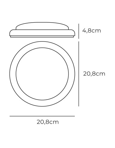 Aplique led redondo con sensor crepuscular y de...