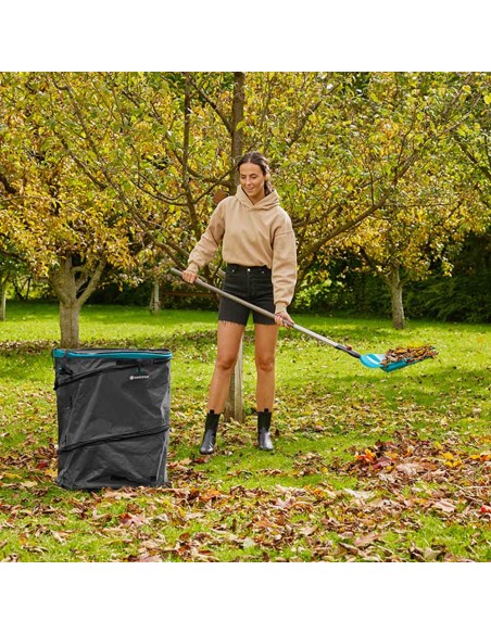 Saco de jardín popup 127 l para recoger hojas o residuos en el jardín, fabricado con un 70 % de poliester reciclado gardena  ...
