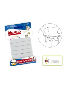 Blister cinta elástica 10mmx4mts.blanco hidalgo