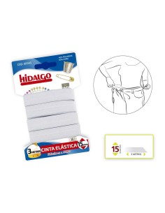 Blister cinta elástica 15mmx3mts.blanco hidalgo