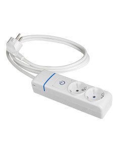 Prolongador con 2 tomas 2p+t, 16a 250v con interruptor luminoso, cable 1, 5 m.