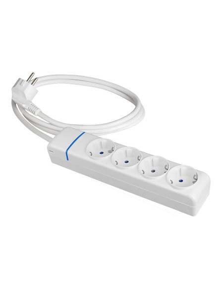 Prolongador con 4 tomas 2p+t, 16 a 250 v de cable h05vv-f 3g 1,5 m.