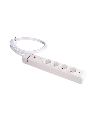 Prolongador con 4 tomas 2p+t, 16 a 250 v máx.3680 w 850°c gwt.