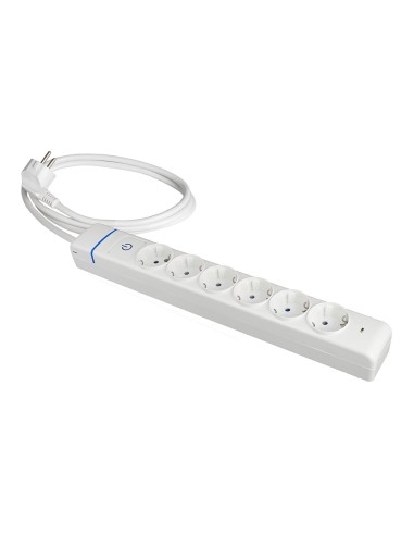 Prolongador con 6 tomas 2p+t, 16 a 250 v. máx.3680 w 850°c gwt.