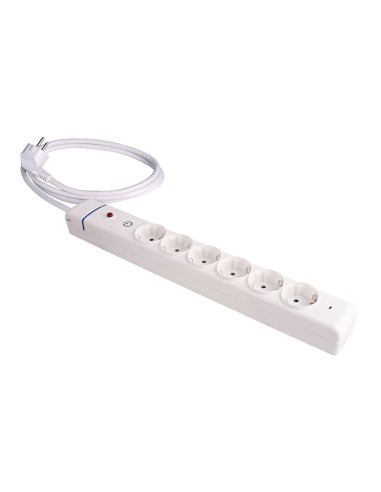 Prolongador con 6 tomas 2p+t, 16 a 250 v. máx.3680 w 850°c gwt.